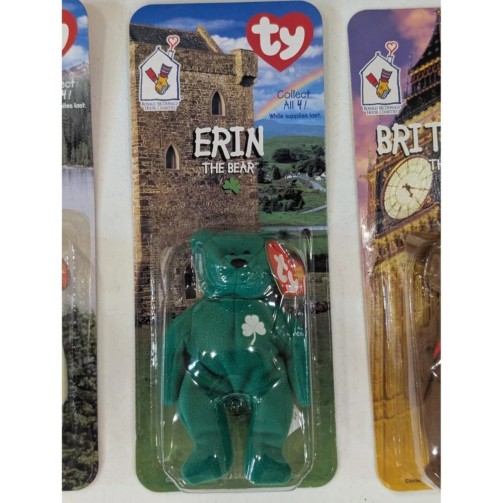 TY Beanie Babies Maple Erin Britannia Glory McDonald's House Charity Bears Set - Picture 3 of 6